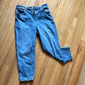 Abercrombie & Fitch Blue Ankle Cropped Jeans Relaxed Fit